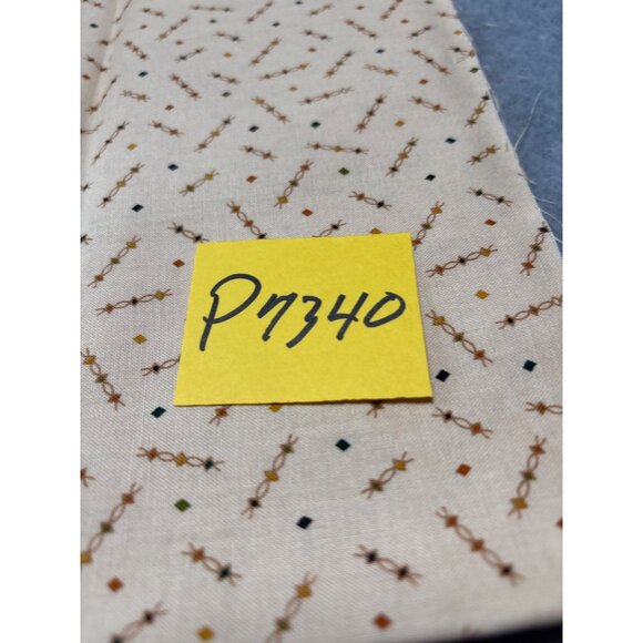 "Wit And Wisdom" Cotton Fabric by Kim Diehl for Henry Glass 18x44" Beige w/ Brow - Picture 5 of 5